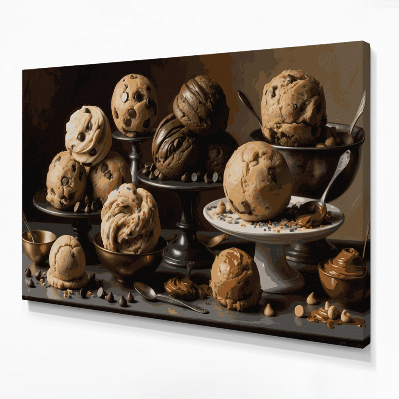 Art mural sur toile, "Desserts", H 11 po x l 14 po
