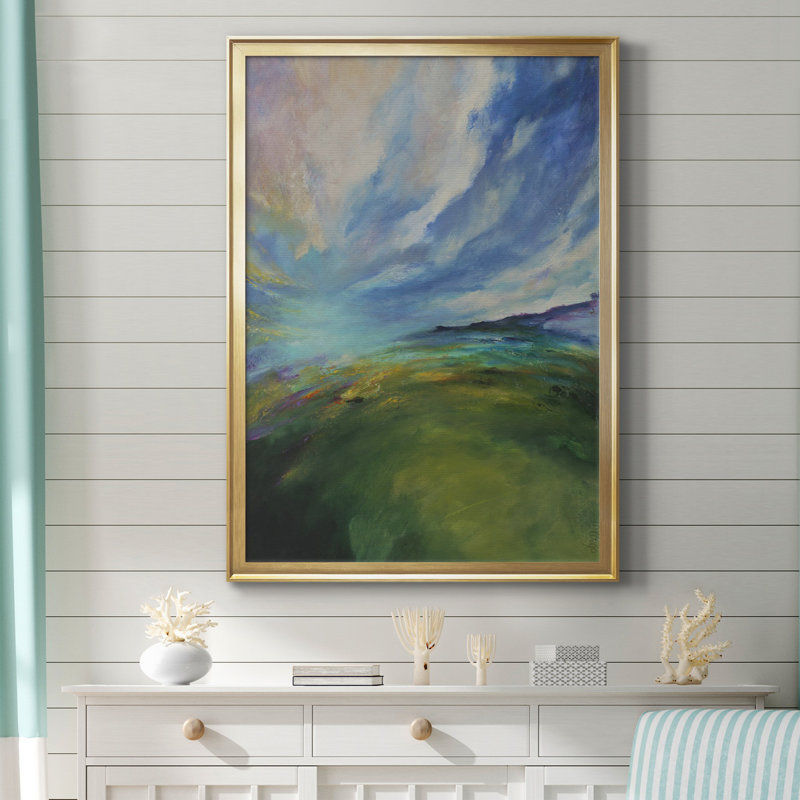 Earth Magic II, toile encadrée de qualité supérieure - prête à être accrochée, Toile encadrée d'or