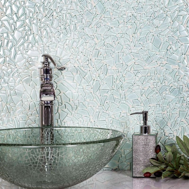 Carreau de mosaïque en verre 12 po x 12 po pour mur et plancher
