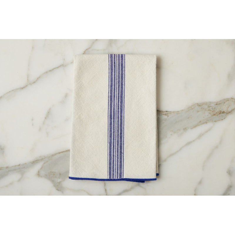 Serviettes de table, rayures rétro, Marine