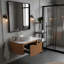 Salle de bain murale 30 "avec lavabo rond en céramique et tiroir-1729379062