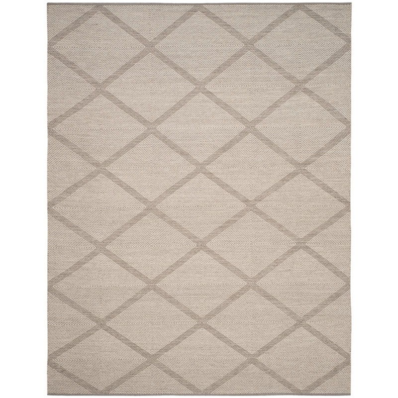 Abberton Hand Woven Cotton Geometric Rug, Rectangle 6' x 9'