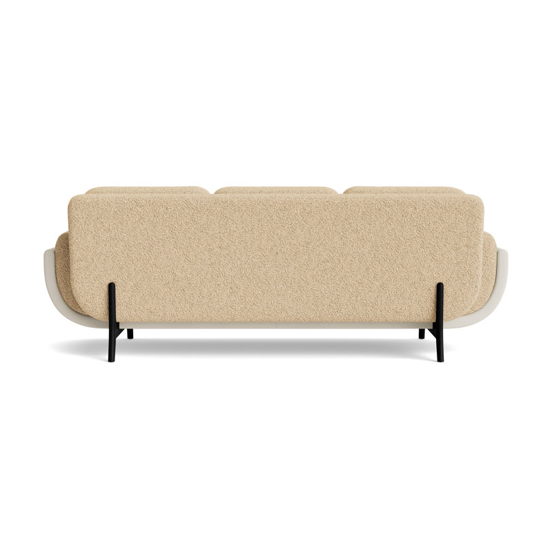 Regatta 100 Sofa, Berber - Dune/Greenwich Performance Leather- Cream, Black