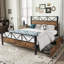 Metal Bed With 2 Drawers Industrial Style-1255323340