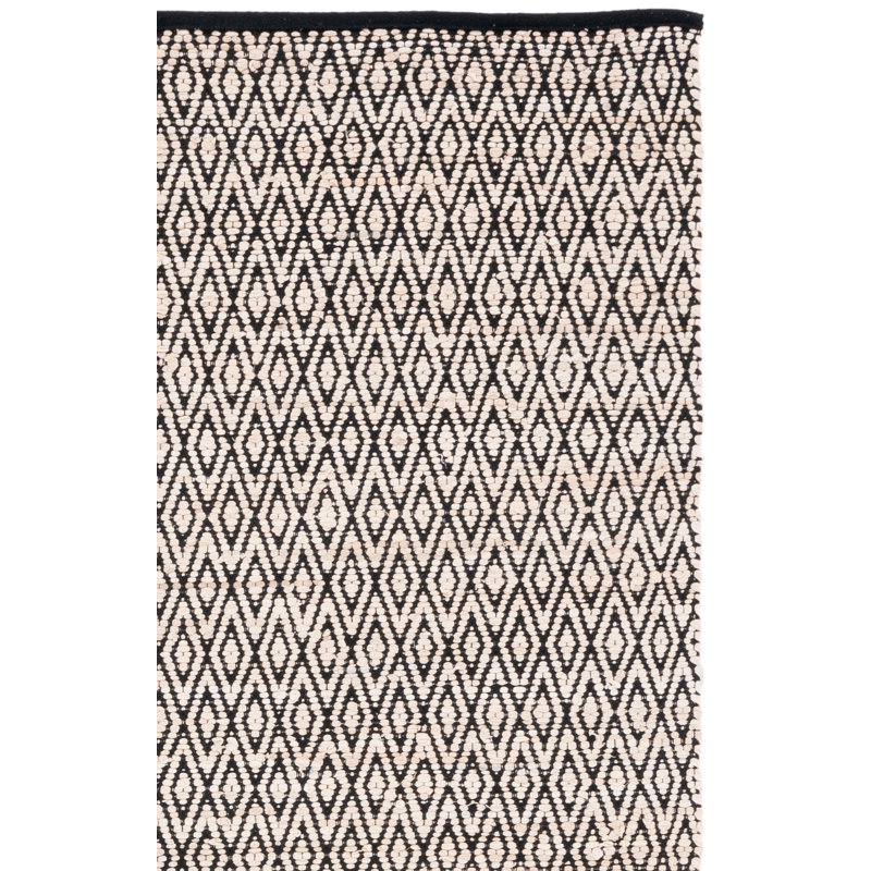 Tapis géométrique tissé à la main Montauk, Carré 6 pi