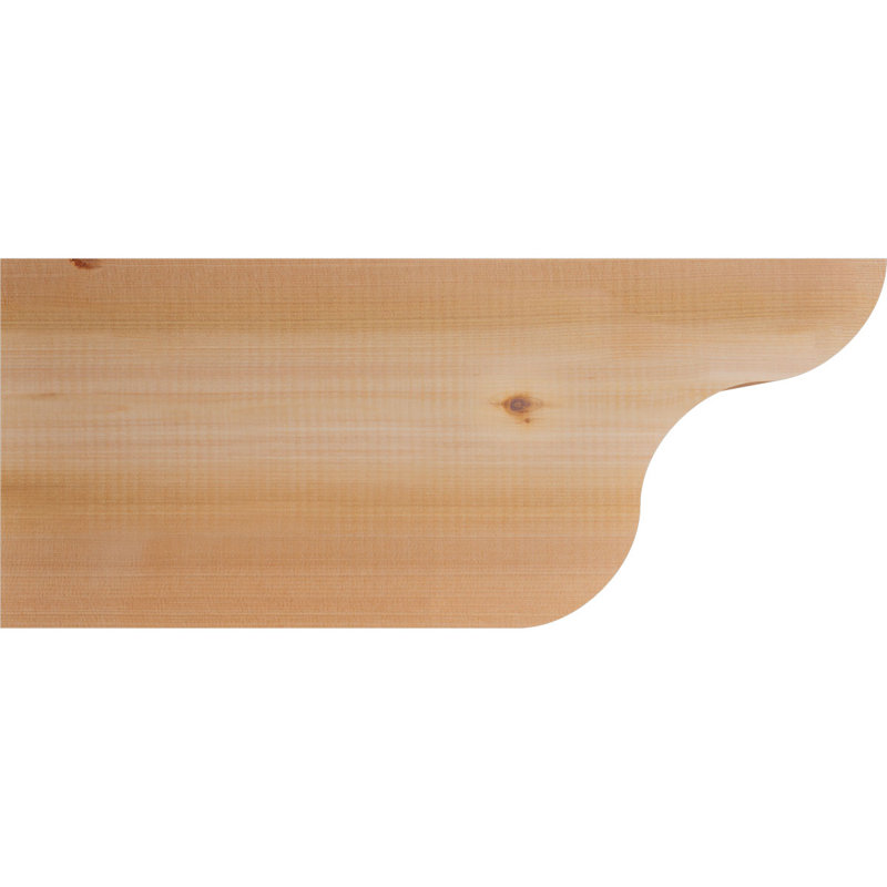 Queue de chevron lisse Carmel, Cèdre rouge de l'Ouest, H 10 po x l 5 1/2 po x L 24 po