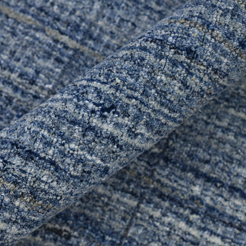 Hawaii Transitional Style Hand-Woven Natural Area Rug, 2' X 3', Blue, Rectangle 8' x 10'