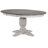Hazari Round Solid Wood Extendable Dining Set in White & Grey- Seats 4-6 people With Gear Driven Takeout Leaf
