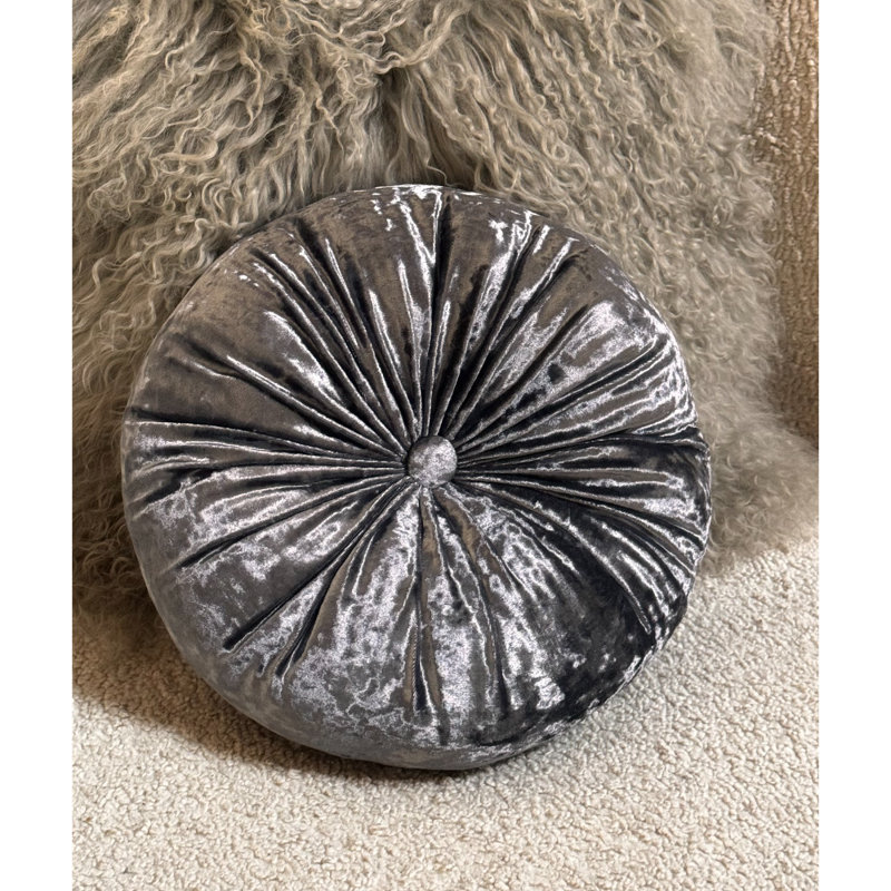 Coussin Therese, H 12 po x l 12 po, Gris concassé