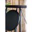 Ensemble de salle à manger moderne minimaliste noir 60,83 x 24 x 32,3 po, table pour 2 personnes avec sièges intégrés, cadre stable, plateau de table spacieux pour la vaisselle, utilisation intérieure et extérieure