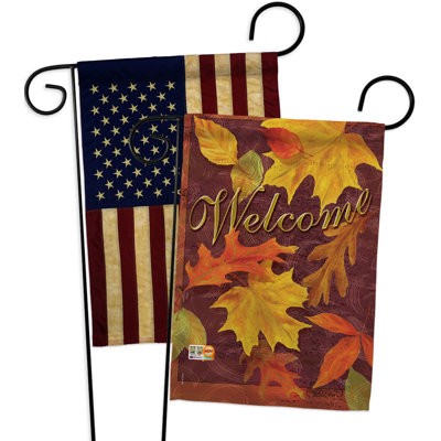 Drapeau de jardin en feuilles 18,5 x 13 po