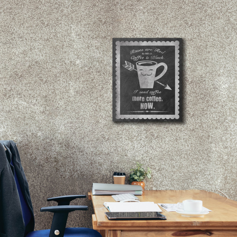 «Roses Coffee» par Erin Clark, art mural sur toile, H 24 po x l 20 po x P 0,75 po