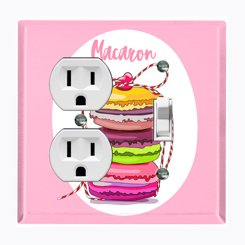 Plaque d'interrupteur en métal (prise Macaron Love
