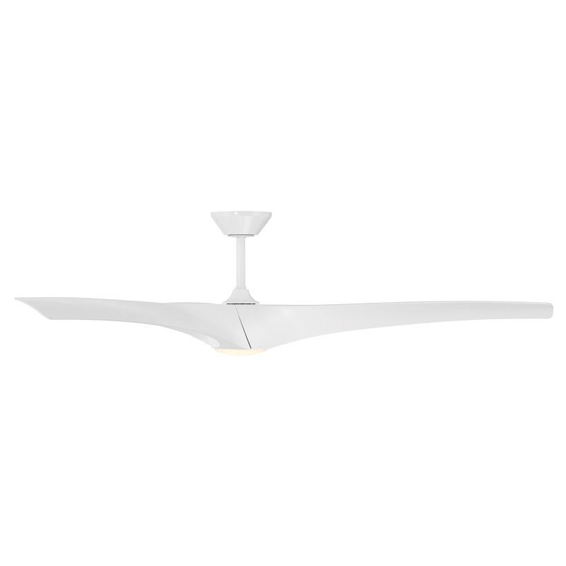 Ventilateur de plafond intelligent d'intérieur / extérieur à 3 pales Zephyr avec trousse d'éclairage à DEL sélectionnable 2700K-3000K-4000K-5000K et télécommande incluse
