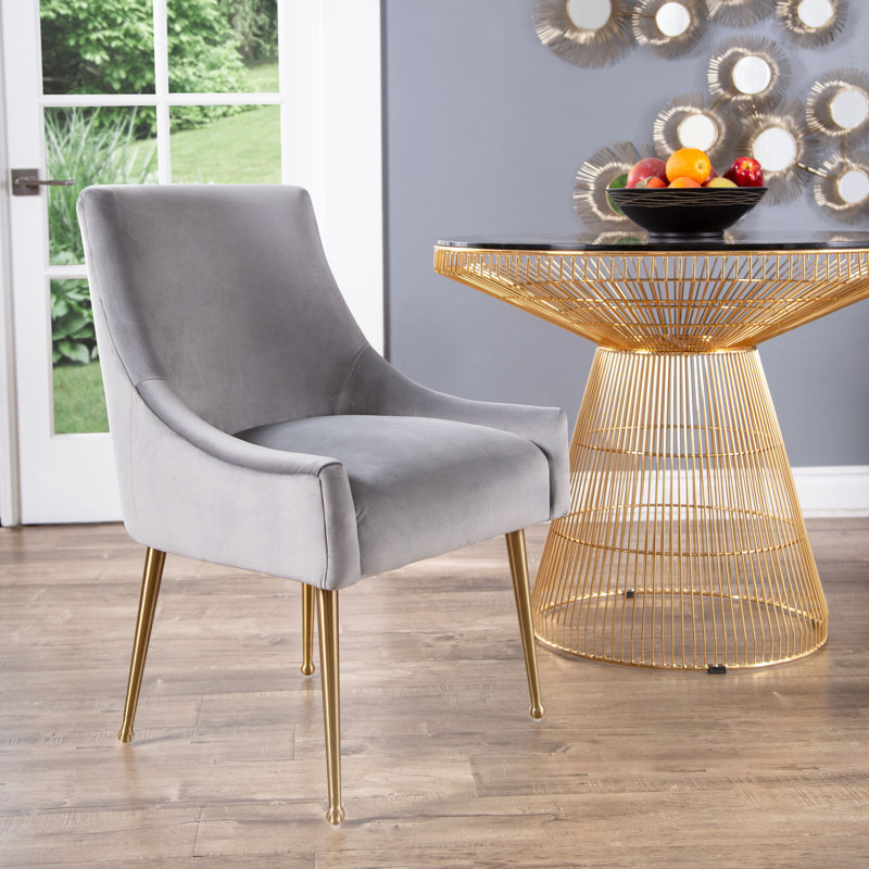 Cullars 19.5'' H Upholstered Dining Chair, Gray