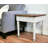 24" Ivory And Brown Distressed Solid Wood Square End Table