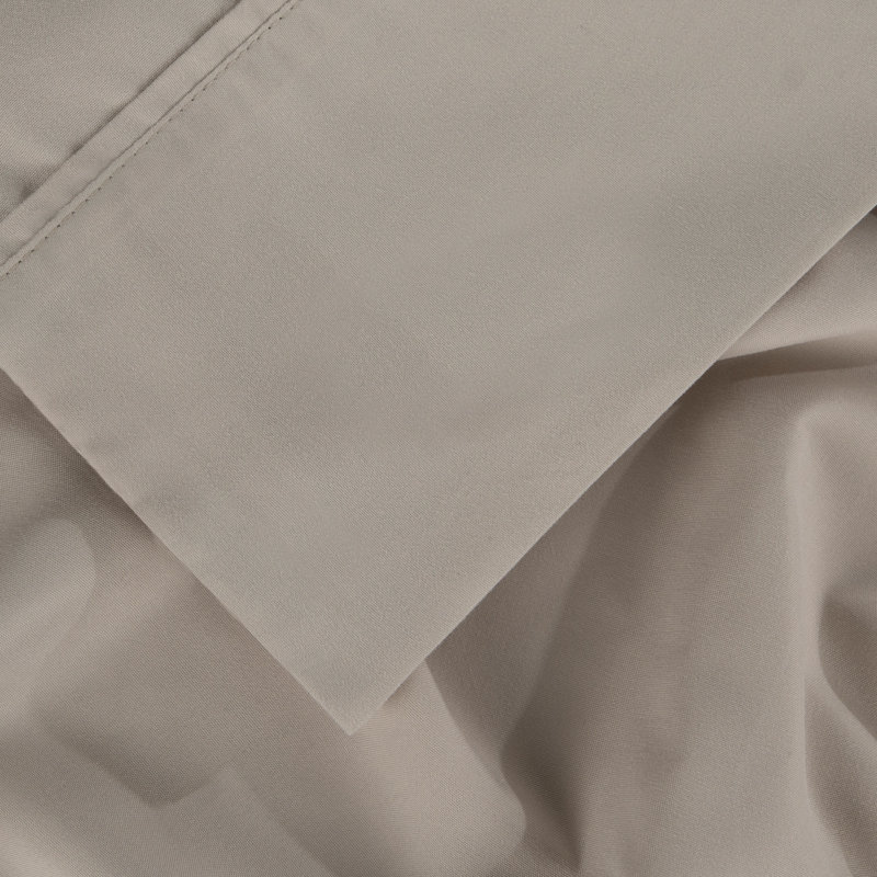 Medium Beige Twin XL Polyester Microfiber Bed Sheet Set