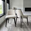 Chaise de salle à manger moderne rembourrée en 2 pièces avec pieds en bois massif, idéale pour la cuisine et la salle à manger.-2031153959