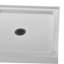 Base de douche carrée en acrylique l 36 po x P 36 po, bonde incluse