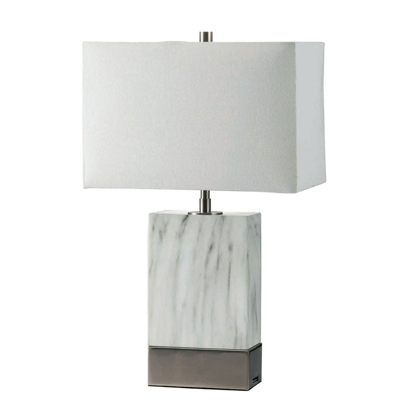 Lampe de table 25 "avec USB Dufresne, Argent