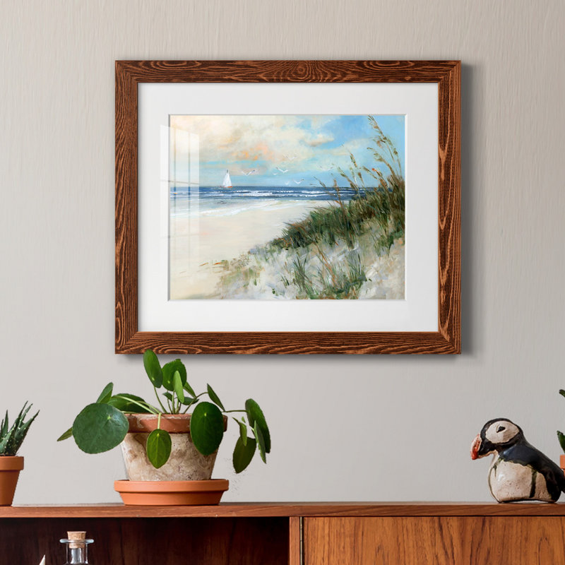 «Oak Island Sunrise» par J Paul - reproduction de cadre photo, H 20 po x l 17 po x P 1,5 po, Cadre en érable