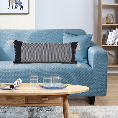  Housse de coussin rectangulaire simple en coton à insertions simples