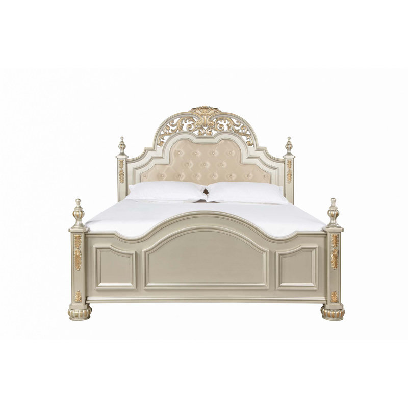 Cadre de lit (seulement lit), Silver, Grand
