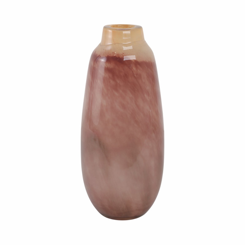 Kano Handmade Glass Table Vase, 13" H x 6" W x 6" D