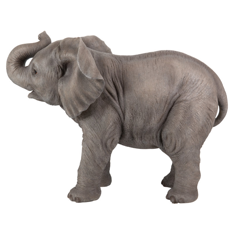 Elephant with Trunk Up Statue