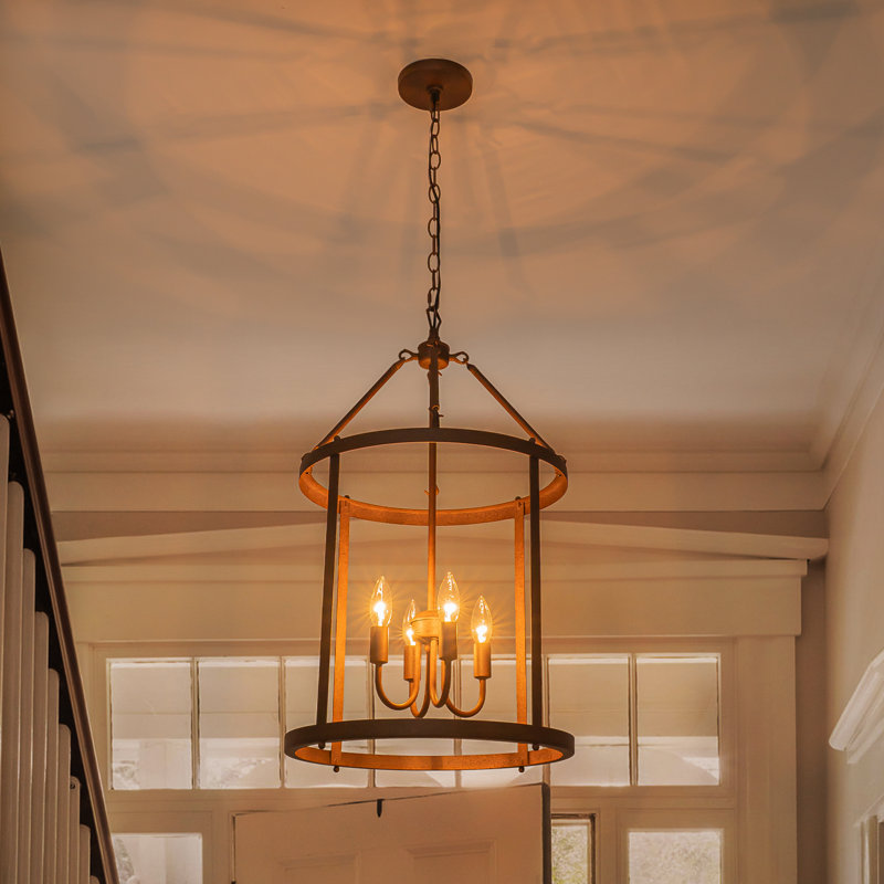 Qudarius 4 - Light Dimmable Iron Drum Chandelier