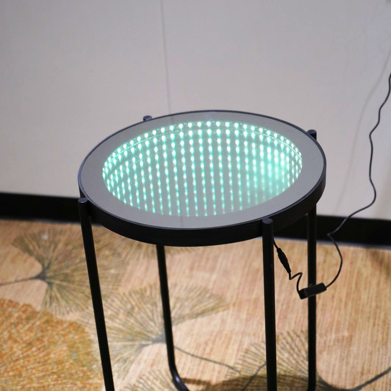 LED Round End Table, Bedside Table