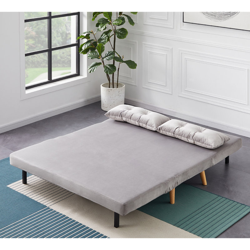 Wallen 2 Seater Velvet Sleeper, Grey
