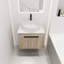 24" Modern Bathroom Vanity With Ceramic Sink And Wall-Mounted Design