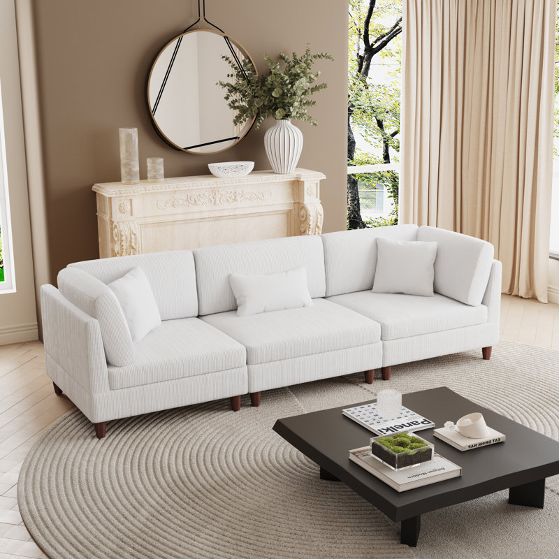 Seemab 305.8Cm Square Arms Sofa, Beige