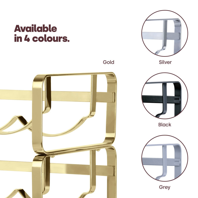 Tabletop Wine Bottle Rack Gold
