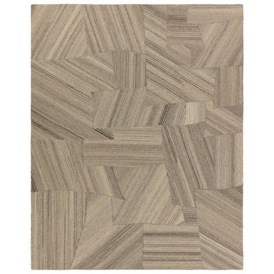 Jaipur Living Istanbul PVH17 Handmade Geometric Taupe and Gray Area Rug (10'x14')