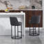Ensemble de 2 tabourets de bar à hauteur de comptoir en lin Cool Grey Cool Grey