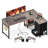 L Shaped Desk With 4 Tier Drawers, Reversible Gaming Desk With Power Outlets, L Shaped Computer Desk With USB Charging Port And Host Stand, Home Office Corner Desk, Easy To Assemble-1812855364-1812855368