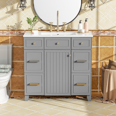 Meuble-lavabo de salle de bain avec rangement abondant et attrait élégant