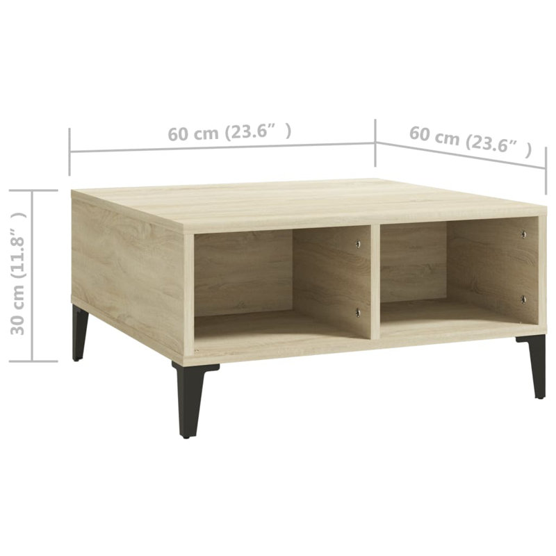 Alexzandre Coffee Table with Storage, Sonoma Oak/Black