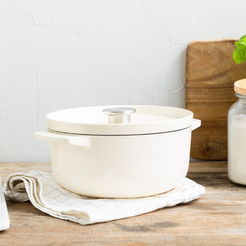 Kitchenaid Cast Iron Dutch Oven, 3.3 L, Almond Cream