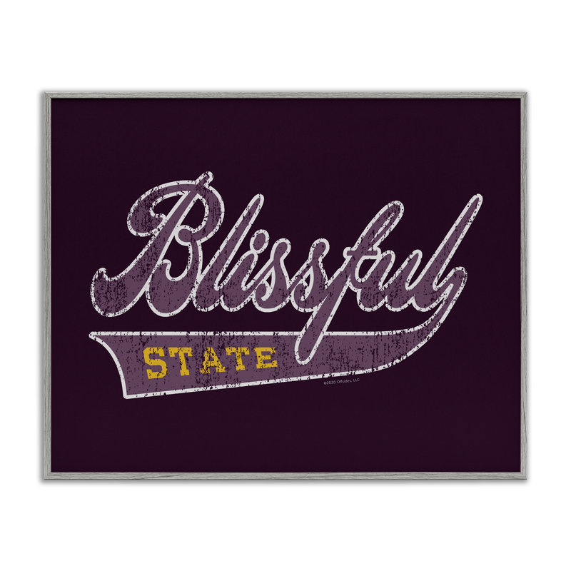 Estampe numérique «Blissful State Varsity» par Superior Teaching / Life Is High, Estampe numérique Farmhouse