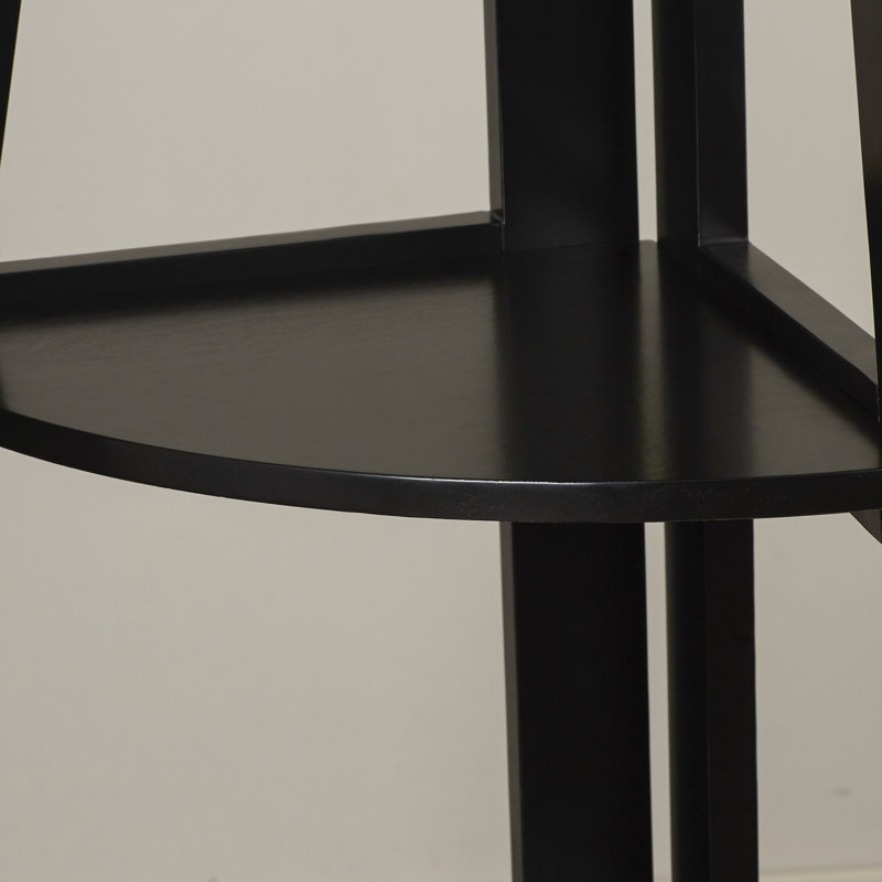 Husby Corner Bookcase, Black