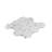 10.9 x 12.5 Bianco Carrara, Bardiglio Marble Mosaic Tile