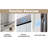Tempered Glass Double Sliding Shower Door with Safety Film, Aluminum Frame-114139891