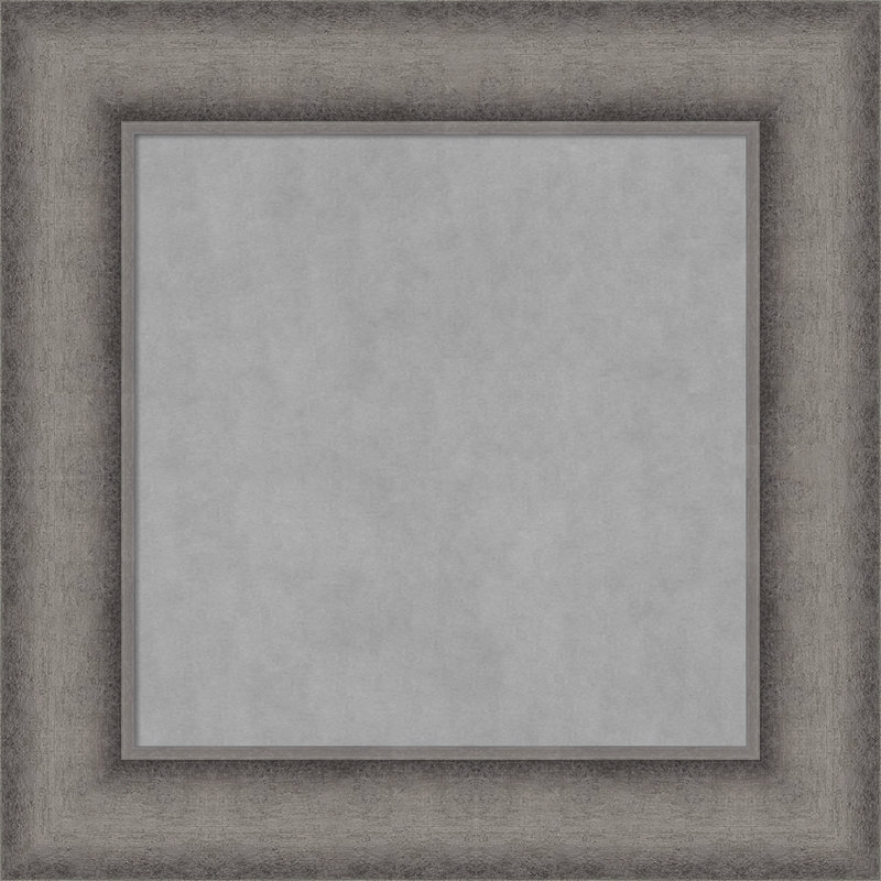 Tableau magnétique encadré en béton bruni Keeton, 16" H x 16" W