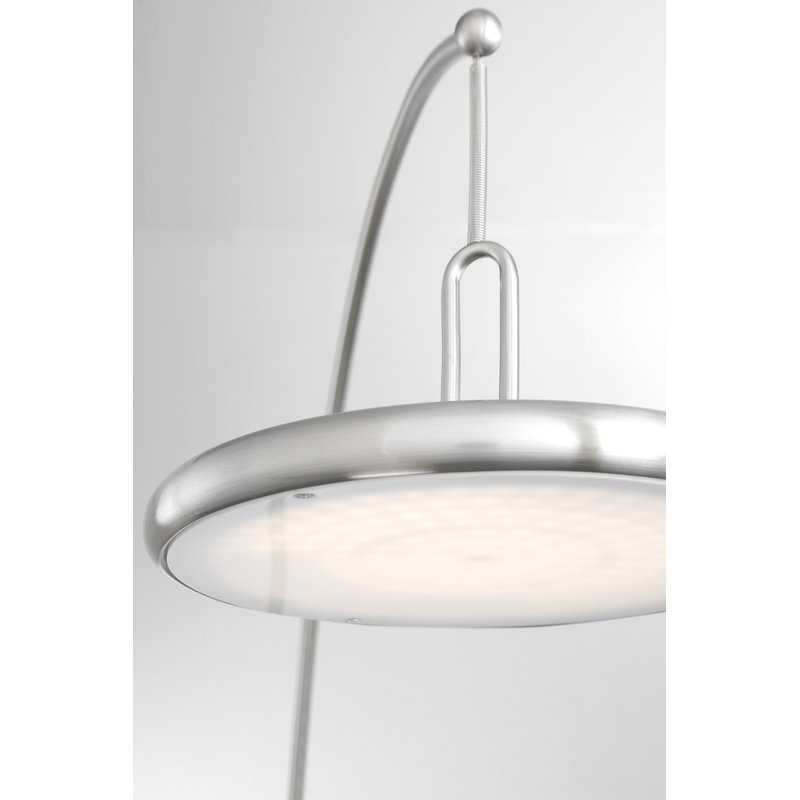 Lampe sur pied arquée 84,25 po Orme, Nickel brossé
