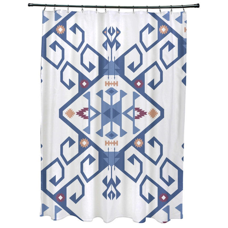 Alfreda Floral Shower Curtain, Blue