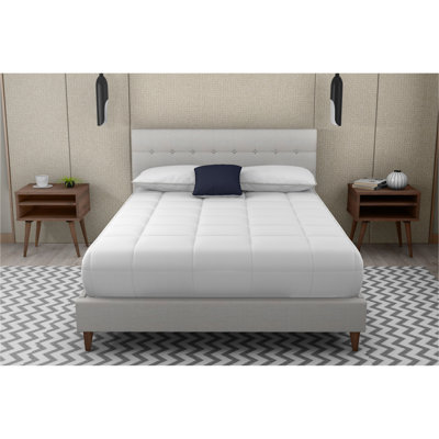Upholstered Bed With 2 Nightstands