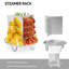 Faitout en acier inoxydable 52QT avec bec de remplissage d'eau, diviseur et support-117792882